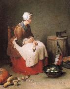 Jean Baptiste Simeon Chardin The Rubenputzerin USA oil painting artist